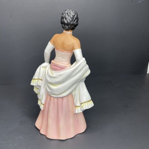 Vtg Home Interior Homco Lady Crystal Victorian Ladies Figurine #1435 Ball‎ Gown - Picture 6 of 8